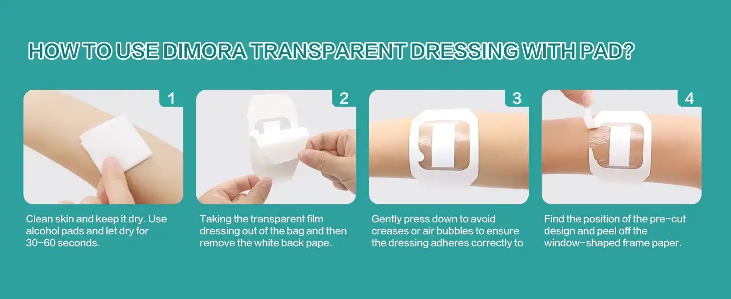 Dimora Transparent Film Dressing with Pad Features and Uses